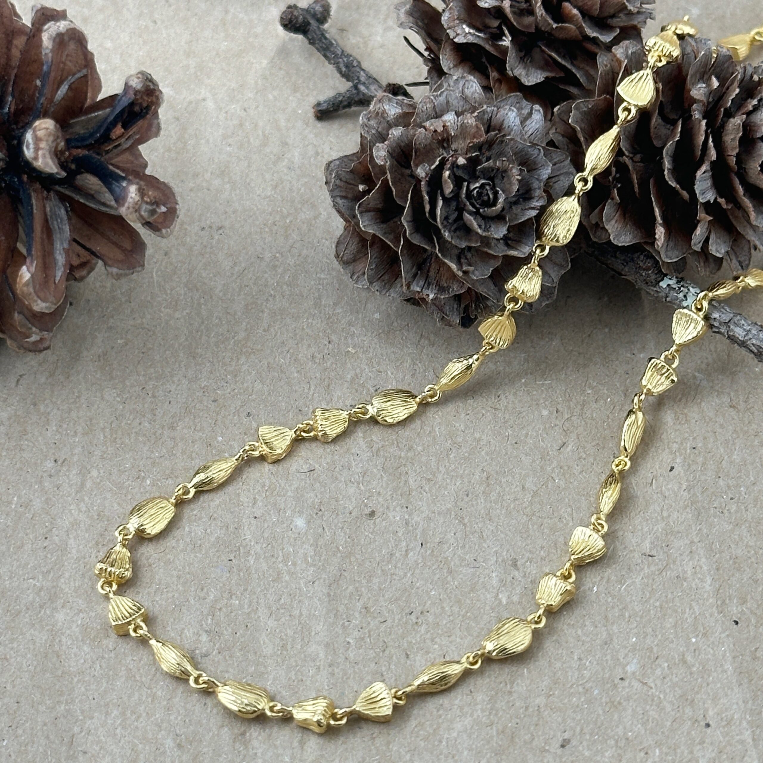 Gold Coating シェル シード ネックレス リトルラグーン鎌倉