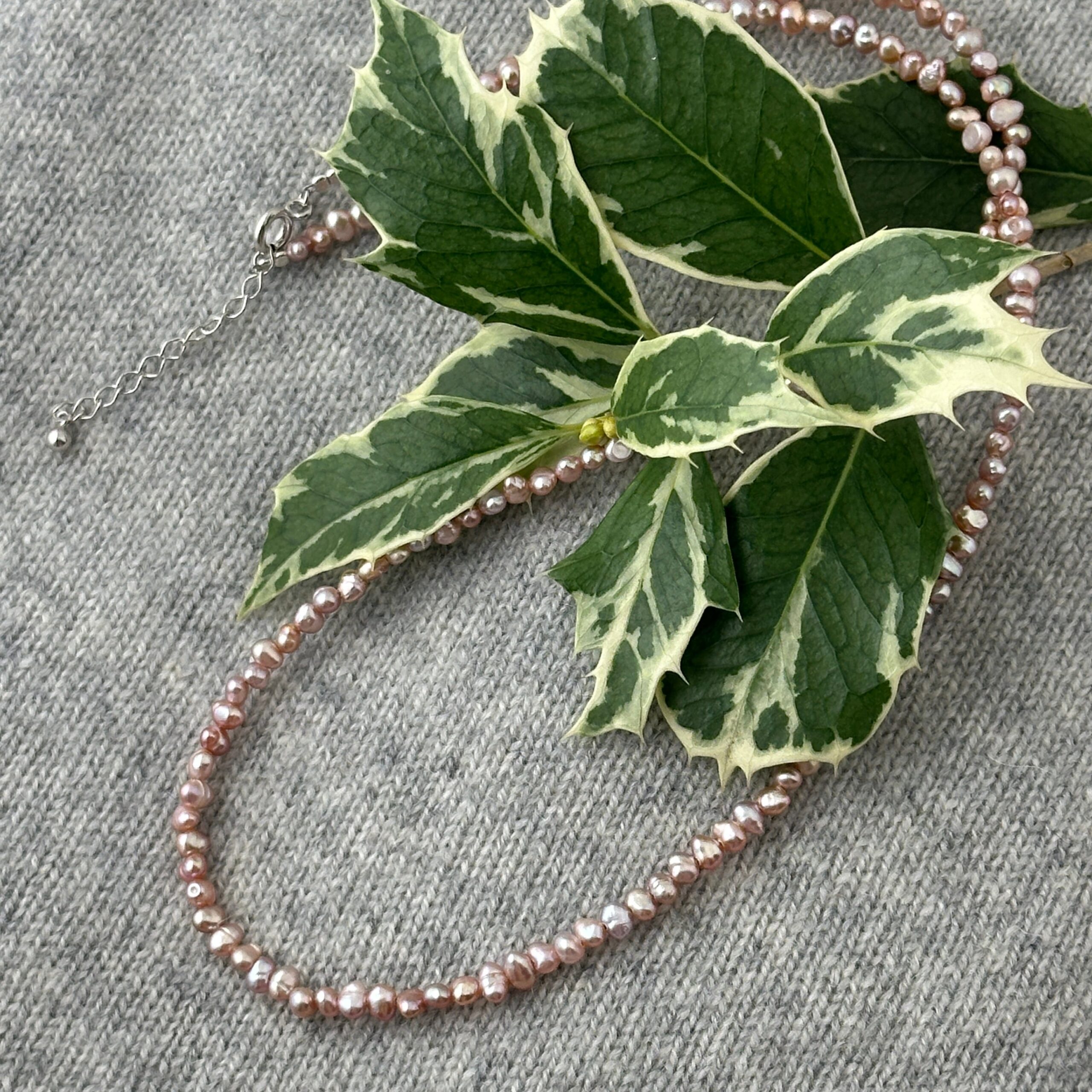 Lagoon Original 細めバロック 淡水パール【ピンク】 ポテト ネックレス リトルラグーン鎌倉