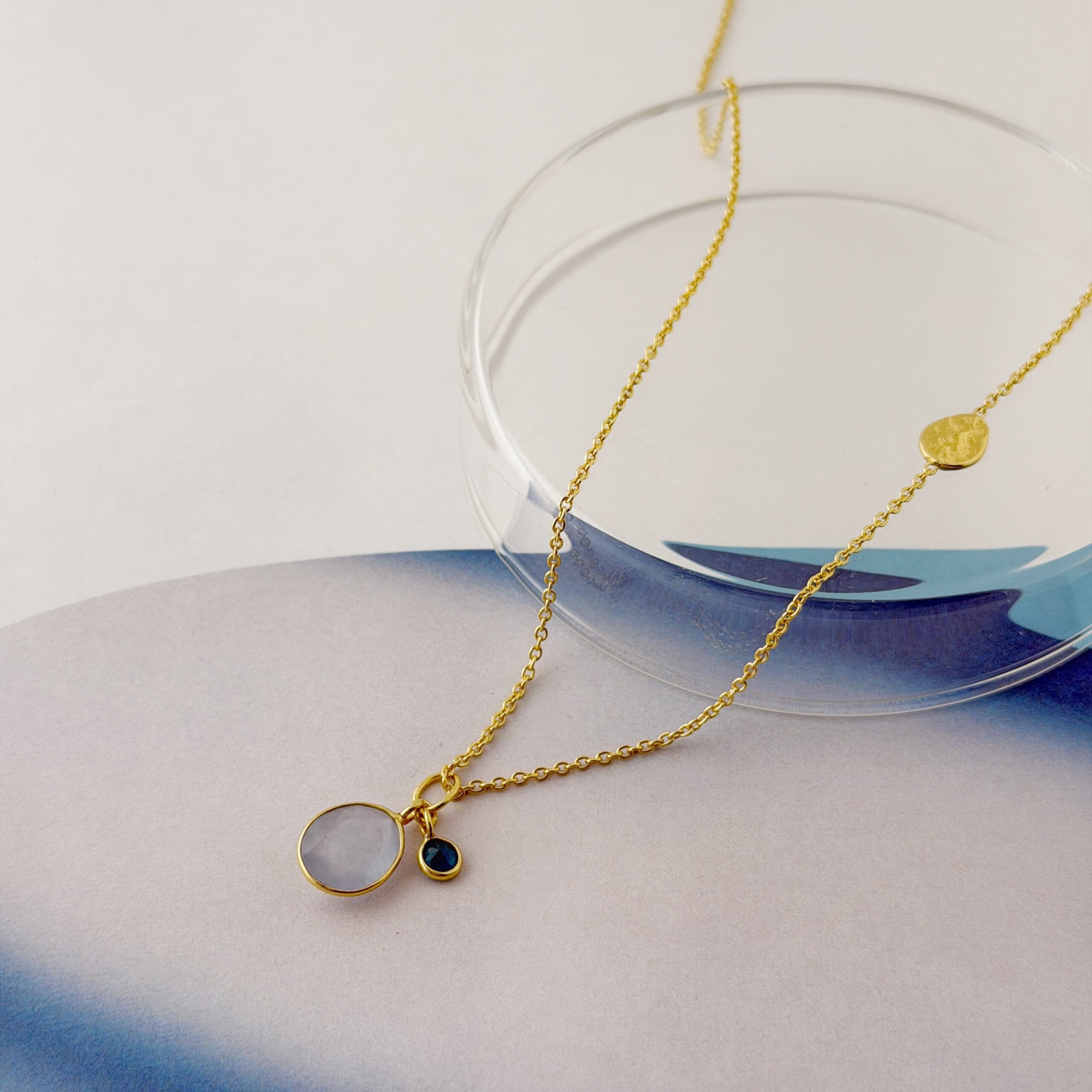 【Lagoon Original】Gold Coating ダブルジェード ロング ネックレス リトルラグーン鎌倉