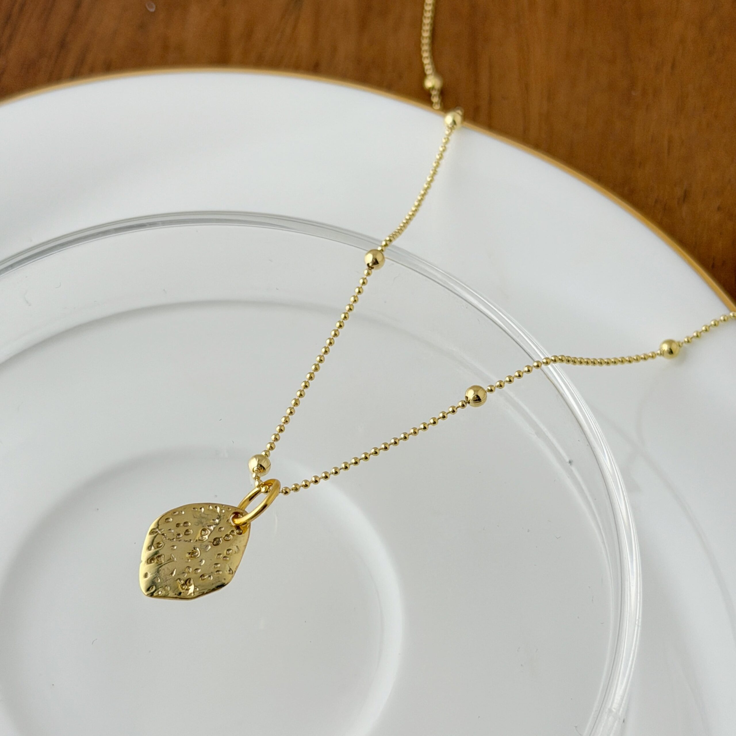 Gold Coating リーフ シェイプ ネックレス リトルラグーン鎌倉